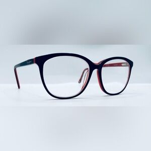 Papa Jeans Black Red Oval Sunglasses Frames Only
